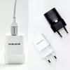 Evelatus USB-A ja USB-C 30W Max EU-laturi valkoinen