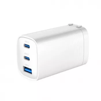 Evelatus 65W Max pikapikalaturi CN USB-C1/USB-C1/USB-A valkoinen