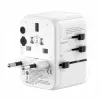 EVELATUS 35W maailmanmatkailuadapteri 1 PD USB-C, 2 USB-C, 2 USB-A, valkoinen