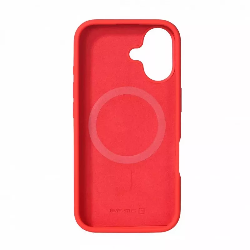 Evelatus Apple iPhone 16 Premium MagSafe Soft Touch silikonikuori punainen