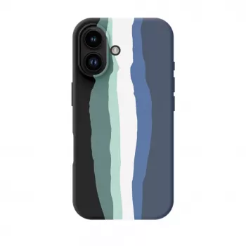 Evelatus Apple iPhone 16 monivärinen silikonikuori MagSafe-yhteensopiva Aura Blue