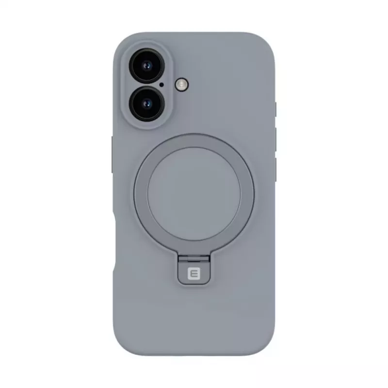 Evelatus Apple iPhone 16 Premium Magsafe jalustalla Soft Touch silikonikuori hopea