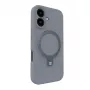 Evelatus Apple iPhone 16 Premium Magsafe jalustalla Soft Touch silikonikuori hopea