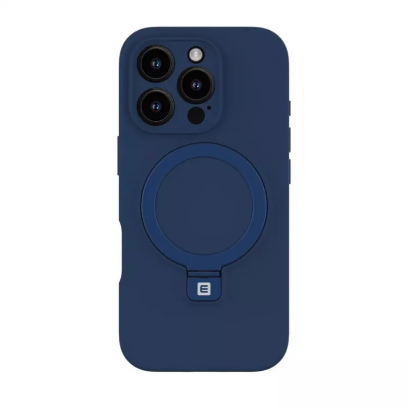 Evelatus Apple iPhone 16 Pro Premium Magsafe jalustalla Soft Touch silikonikuori tummansininen