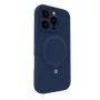 Evelatus Apple iPhone 16 Pro Premium Magsafe jalustalla Soft Touch silikonikuori tummansininen