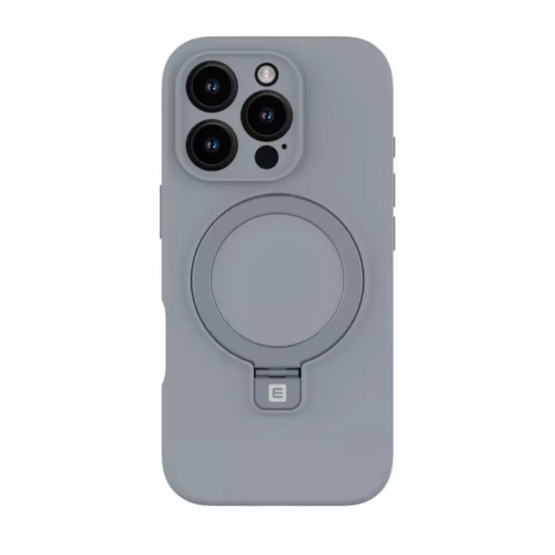 Evelatus Apple iPhone 16 Pro Premium MagSafe jalustalla Soft Touch silikonikuori hopea