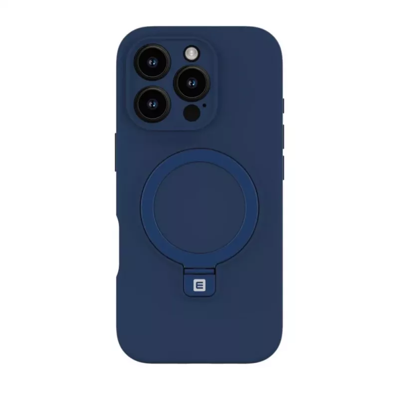 Evelatus Apple iPhone 16 Pro Max Premium MagSafe jalustalla Soft Touch silikonikuori tummansininen