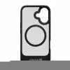 Evelatus Apple iPhone 16 kumipinnoitettu MagSafe-kuori jalustalla musta