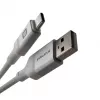 Evelatus USB-A - USB-C-kaapeli 2M alumiinikotelo punottu valkoinen