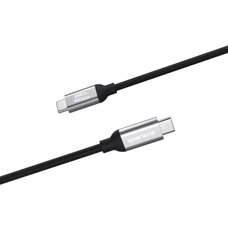 Evelatus Flex Cable Pro USB 2.0 Type-C - Type-C 2M 240W 5A musta