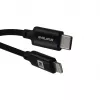 Evelatus AutoSpring kierretty kaapeli USB-A - Lightning 1,2M musta