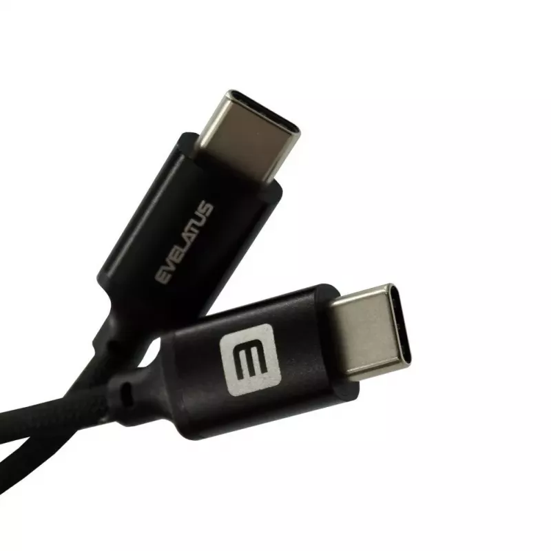 Evelatus E-Mag Power 60W USB-C - USB-C-magneettikaapeli 1,2m musta