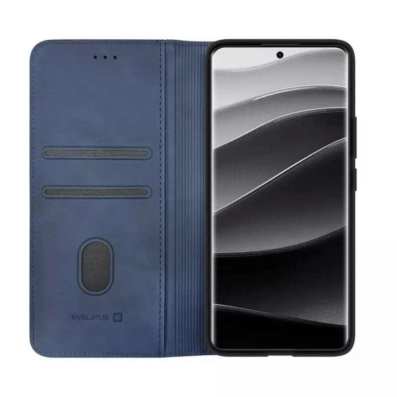 Evelatus Xiaomi Redmi Note 14 Pro Plus Book Case tummansininen
