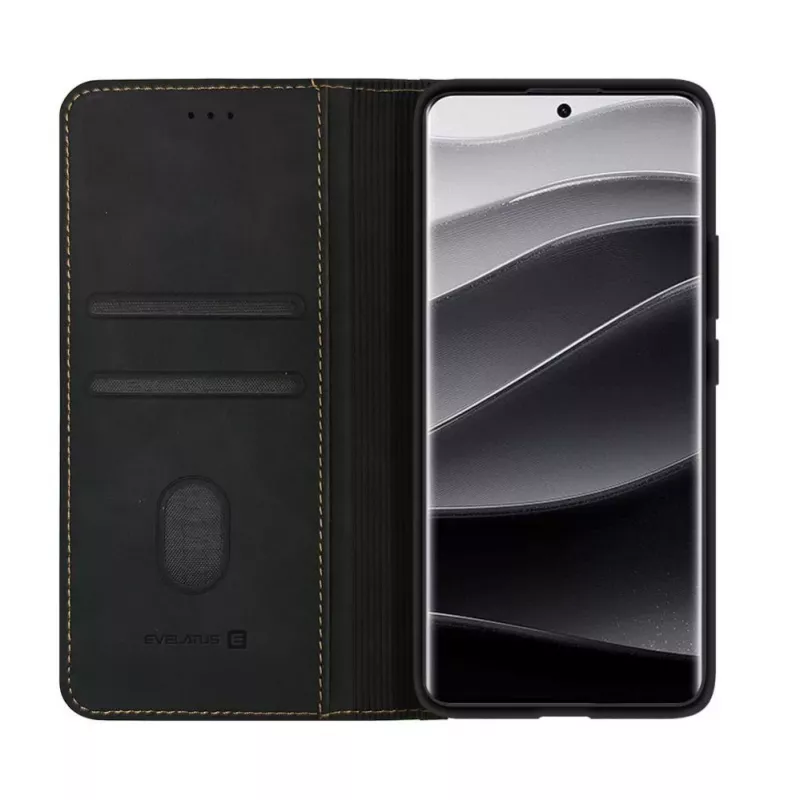 Evelatus Xiaomi Redmi Note 14 Pro Plus Book Case musta