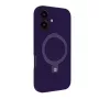 Evelatus Apple iPhone 16 Premium MagSafe -kuori jalustalla Soft Touch -silikoni violetti