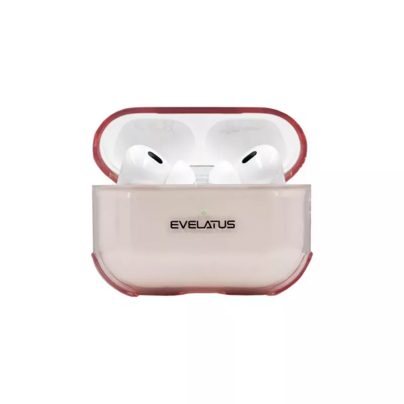 Evelatus Apple AirPods Pro TPU-suojakuori läpinäkyvä pinkki