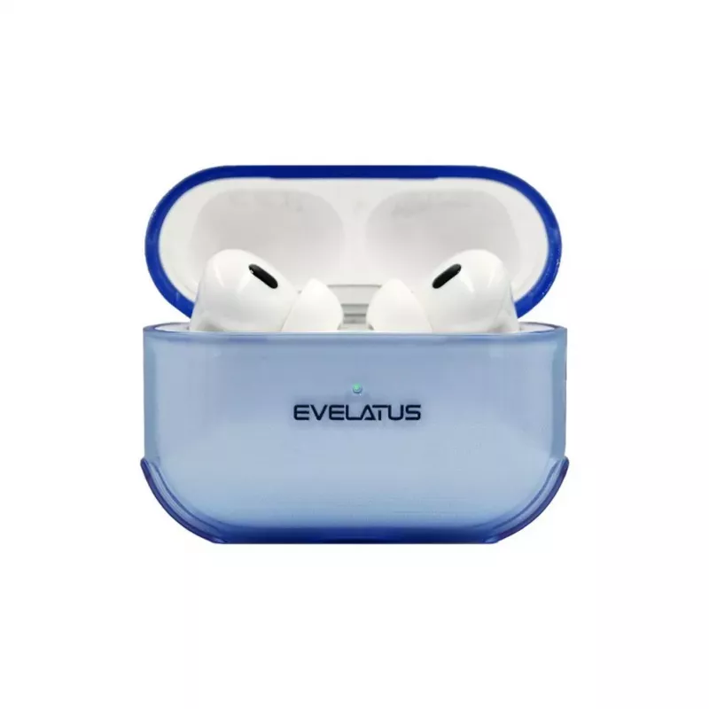 Evelatus Apple AirPods Pro TPU-suojakuori läpinäkyvä sininen