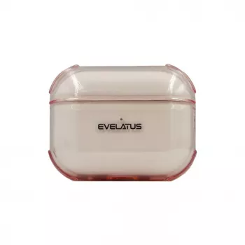 Evelatus Apple AirPods Pro 2 TPU-suojakuori läpinäkyvä pinkki