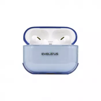 Evelatus Apple AirPods Pro 2 TPU-suojakuori läpinäkyvä sininen