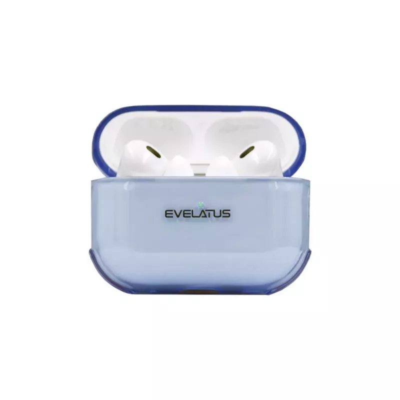 Evelatus Apple AirPods Pro 2 TPU-suojakuori läpinäkyvä sininen