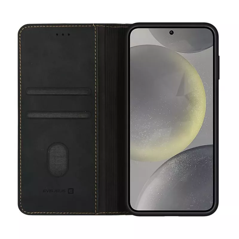 Evelatus Samsung Galaxy S25 Book Case musta