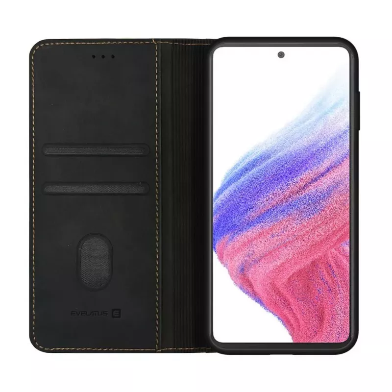 Evelatus Samsung Galaxy A53 Book Case Folio musta