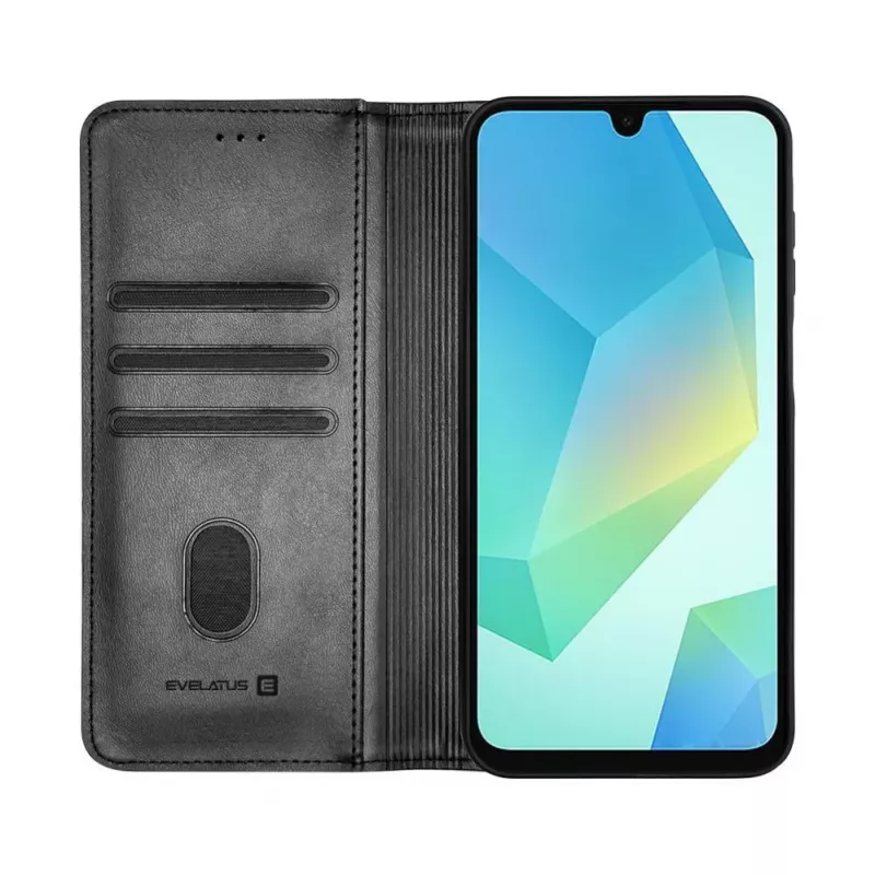 Evelatus Samsung Galaxy A56 Book Case Folio Slim musta