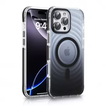 Evelatus Apple iPhone 16 Pro Max EchoWave Clear MagSafe musta kuori