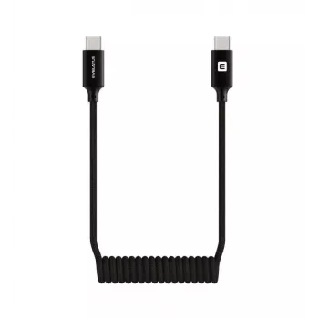 Evelatus AutoSpring kierrejohto USB C - USB C 1,2 m musta