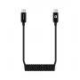 Evelatus AutoSpring kierrejohto USB C - USB C 1,2 m musta