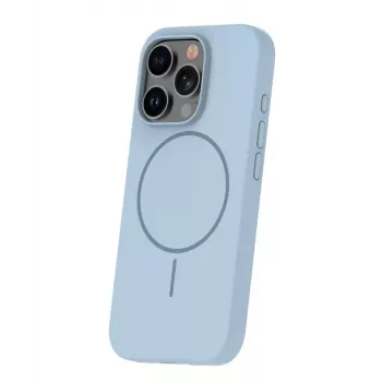 iLike Apple iPhone 16 Pro Max Soft Touch silikonikotelo magneetilla vaaleansininen