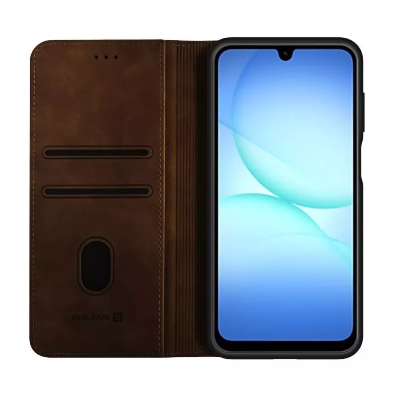 Evelatus Samsung Galaxy A17 kirjakotelo ruskea