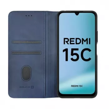 Evelatus Xiaomi Redmi 15C 4G/5G kirjakotelo Folio tummansininen