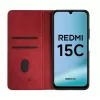 Evelatus Xiaomi Redmi 15C 4G/5G kirjakotelo Folio punainen