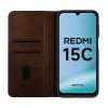 Evelatus Xiaomi Redmi 15C 4G/5G kirjakotelo Folio ruskea