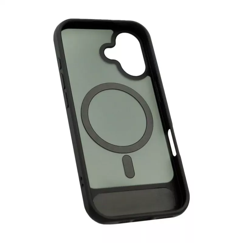 Evelatus Apple iPhone 17 Rubber Coated MagSafe With Stand Case musta