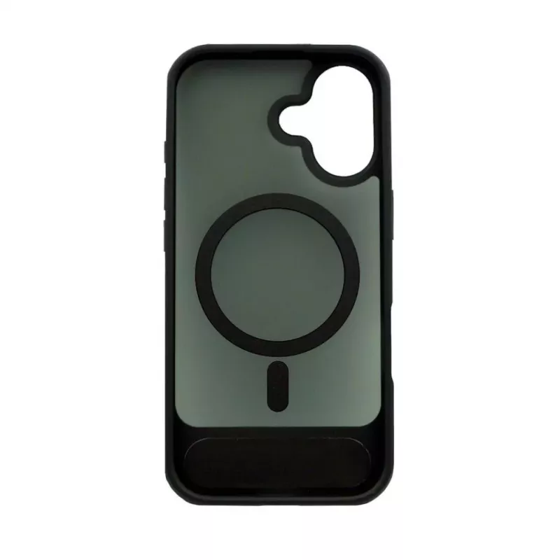 Evelatus Apple iPhone 17 Rubber Coated MagSafe With Stand Case musta