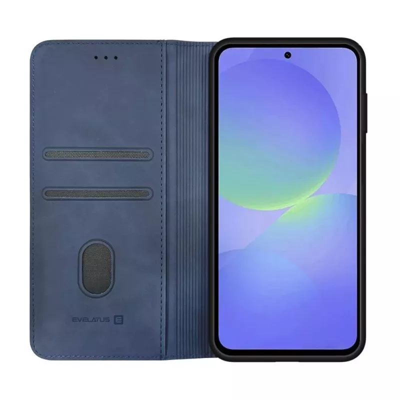 Evelatus Samsung Galaxy A37 kirjakotelo, tummansininen