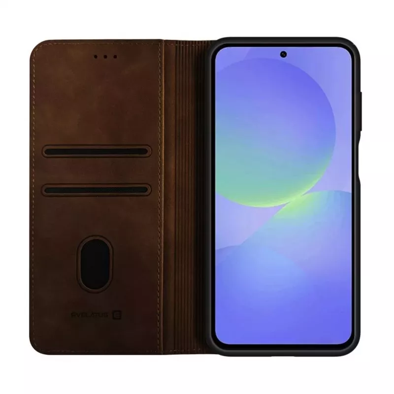 Evelatus Samsung Galaxy A37 Book Case ruskea