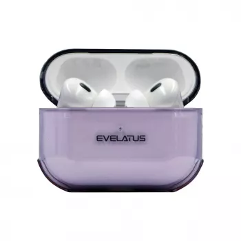 Evelatus Apple AirPods Pro TPU Protective Case läpinäkyvä violetti