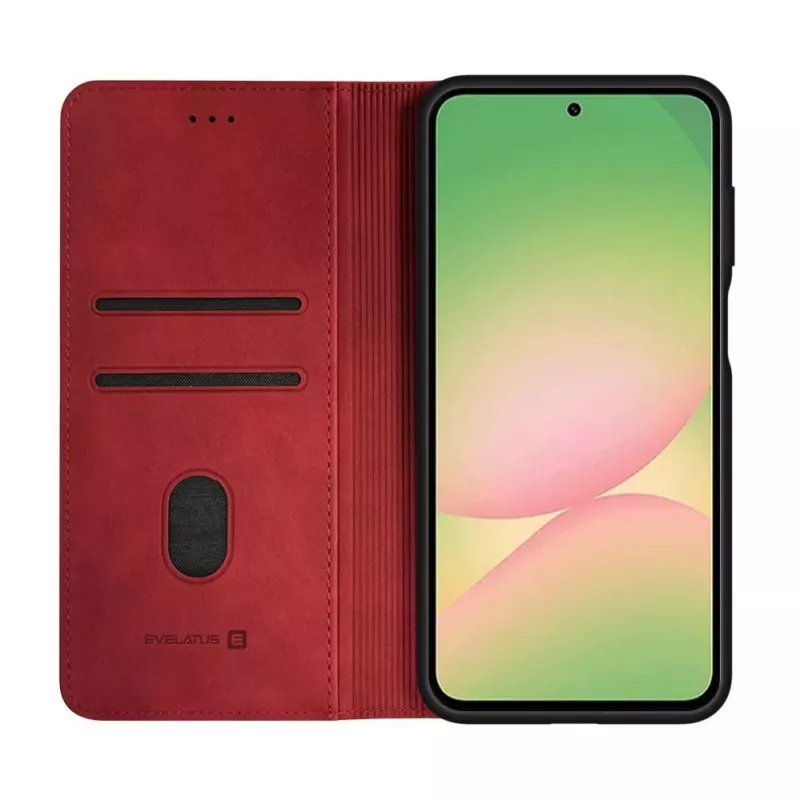 Evelatus Samsung Galaxy A57 kirjakotelo punainen