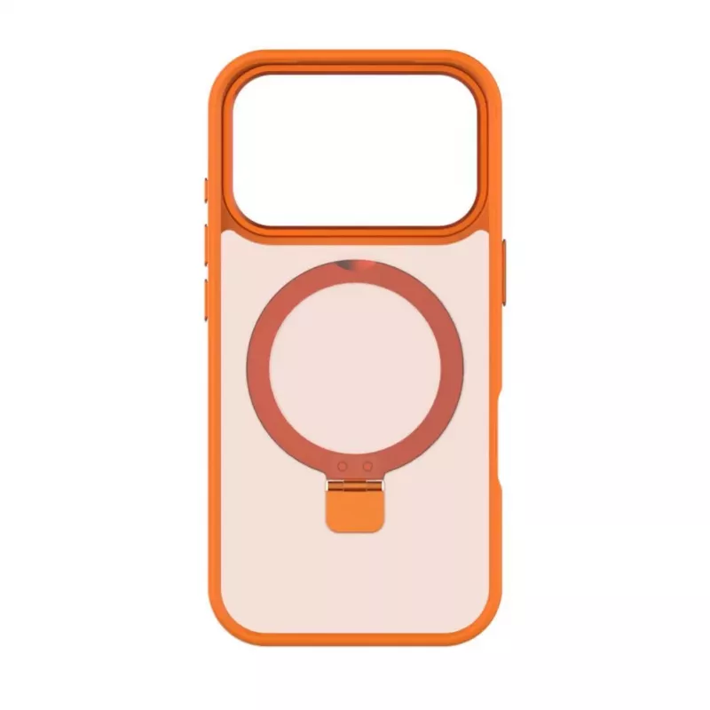 Evelatus Apple iPhone 17 Pro Shield kuori MagSafe-yhteensopiva ja jalusta mattamusta oranssi
