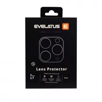 Evelatus Apple iPhone 17 Full Body kameran linssinsuoja Premium sininen