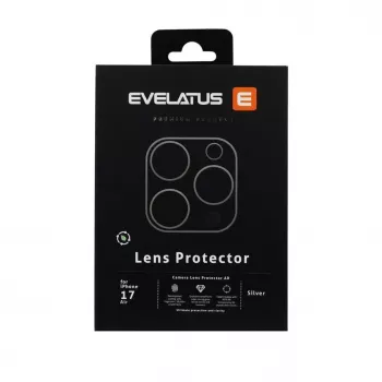 EVELATUS Apple iPhone 17 Air Full Body kameran linssinsuoja Premium hopea