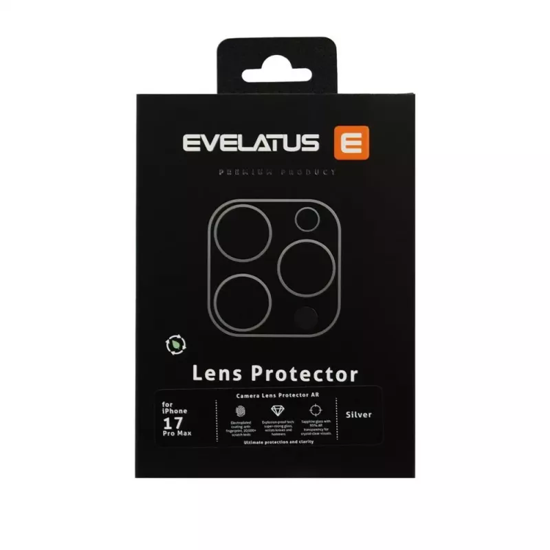 Evelatus Apple iPhone 17 Pro Full Body kameran linssinsuoja Premium Deep Blue