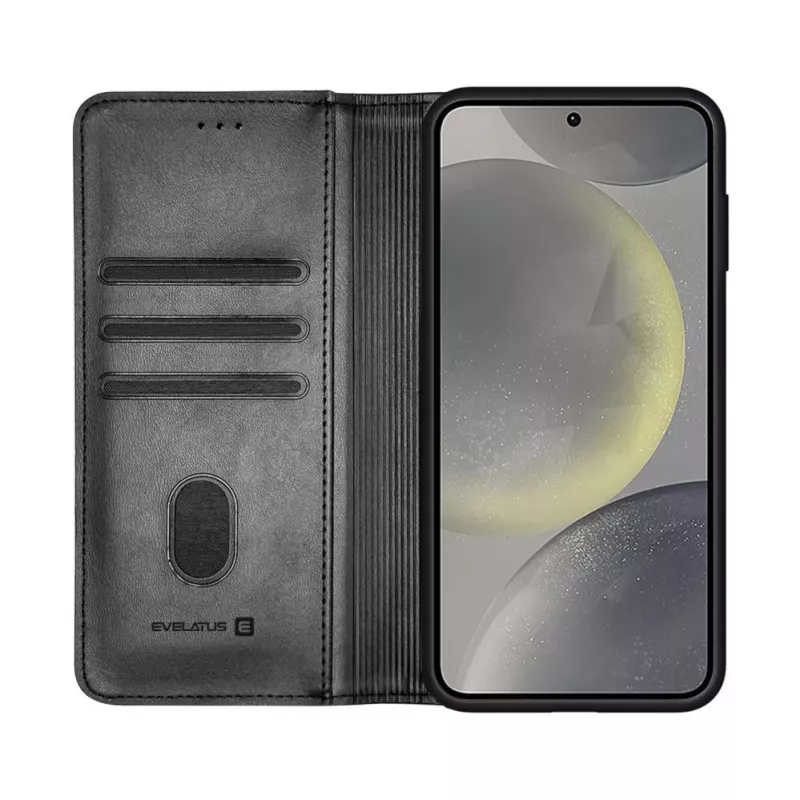 Evelatus Samsung Galaxy S25 Book Case Folio musta