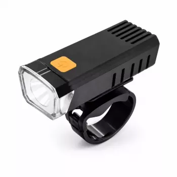 iLike USB-ladattava pyörän etuvalo, JH420 erittäin kirkas LED-pyöränvalaisin, IP65 vesitiivis pyöränvalo MTB-, maantie- ja sähköpyörään, musta