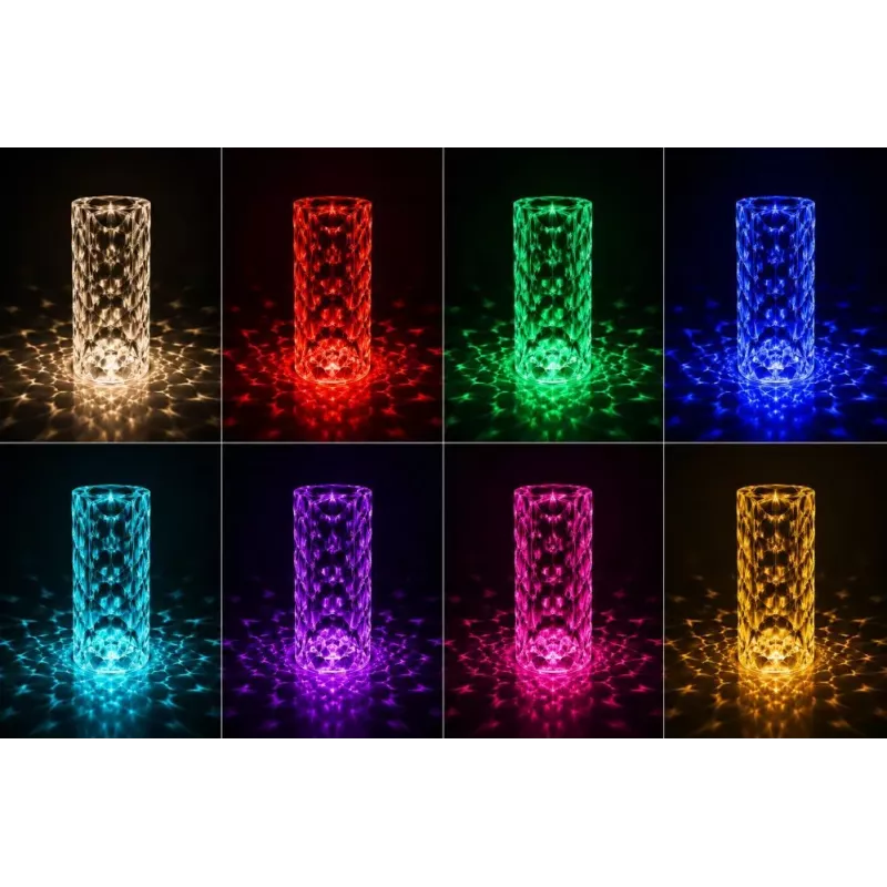 iLike Crystal Bubble Touch RGB LED -pöytävalaisin Bluetooth-kaiuttimella