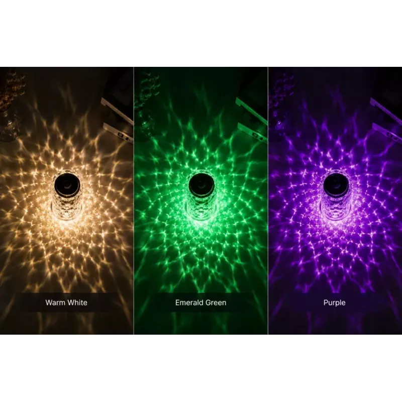 iLike Crystal Bubble Touch RGB LED -pöytävalaisin Bluetooth-kaiuttimella