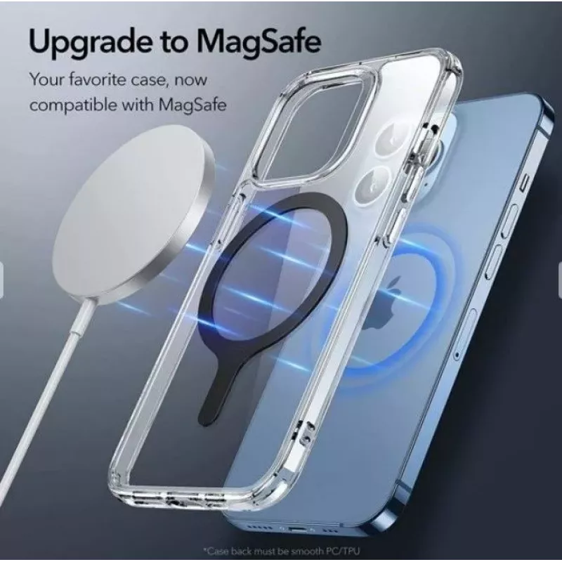 iLike ESR HaloLock -magneettirengas MagSafe-puhelimelle 2 kpl musta